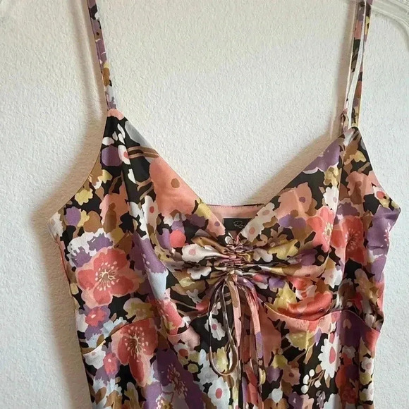 RAILS Sudra Dress Pink Aster Midi Slip Vintage Floral Spaghetti Straps Size S - Picture 2 of 11